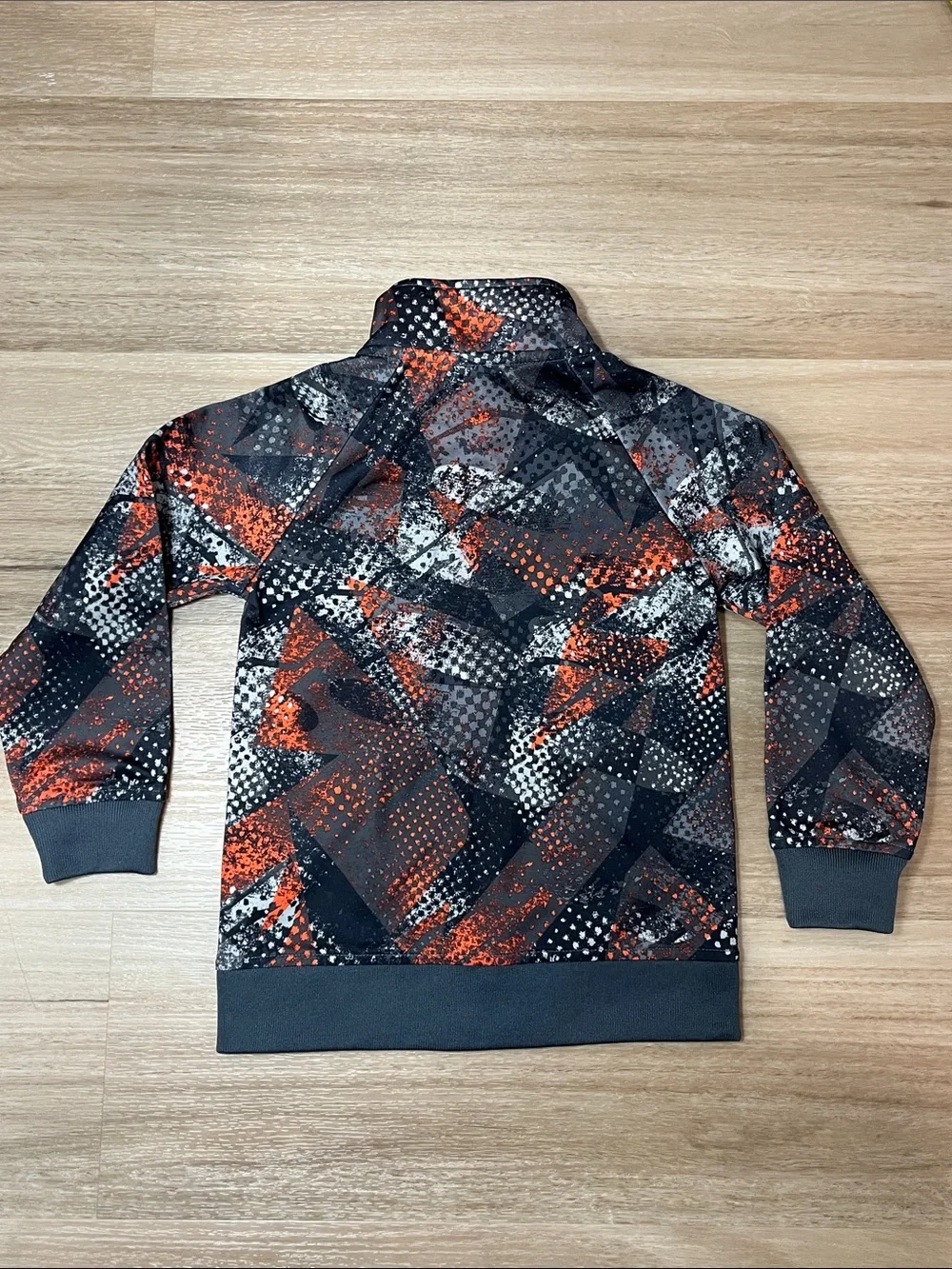 Adidas Kids Orange Black White Gray Track Soccer Sports Full Zip Jacket, size 4T